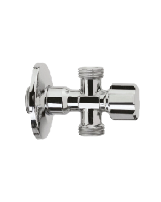 Angle valve 1/2" , handle  ABS, rosace , chrome plated