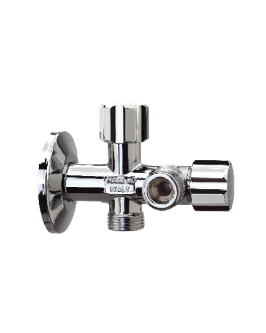 Angle valve DUAL N+S 1/2" chrome plated