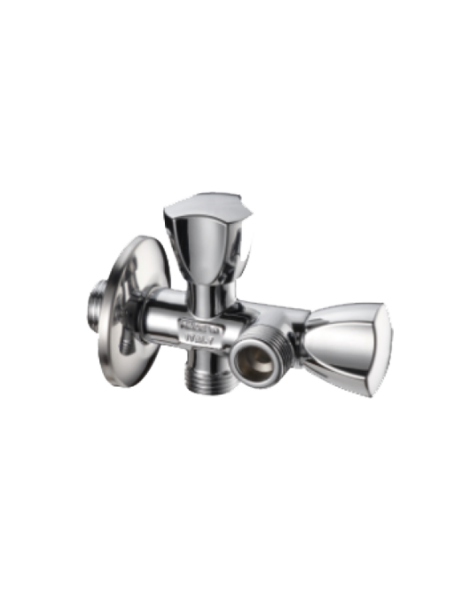 Angle valve Two Lines - Two head works ABS triangle handle